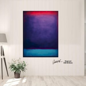 large huge largescale modern abstract art paintings black and white modern mid century original art