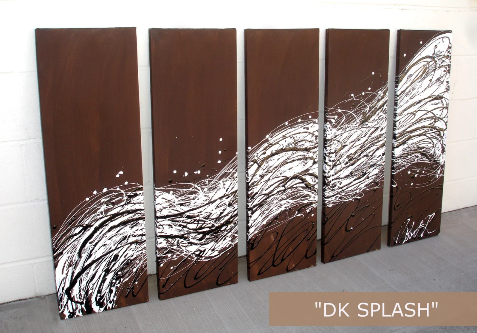 modern abstract paintings for sale artist original art bronze chocolate latte sunset