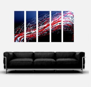 modern abstract paintings for sale original art artist mid century modern black and white art home or office