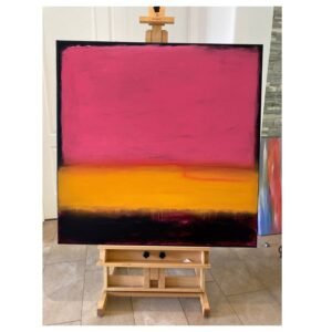 1s Modern Mid Century (Minimal Pink Orange Black ) Custom Painted 7 day Free Ship