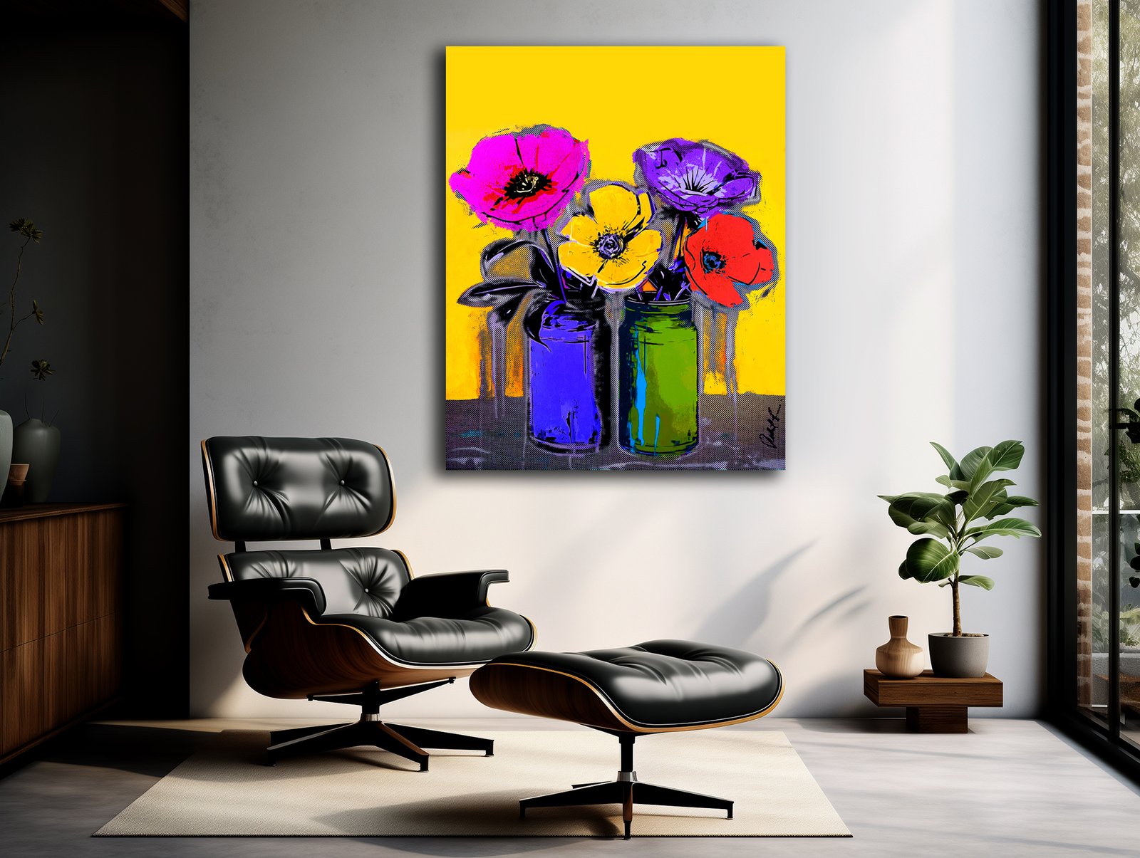 10 fh Poppy Flowers 48x36 Limited Edition Canvas Signed