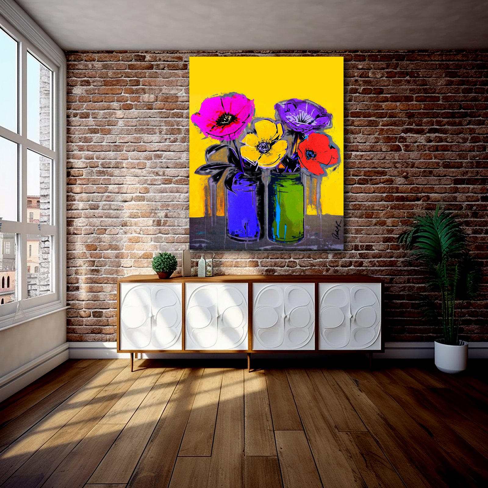 10 fh Poppy Flowers 48x36 Limited Edition Canvas Signed - Image 3