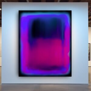 #10a Huge Gallery Blue Oil Painting 48”x 65”