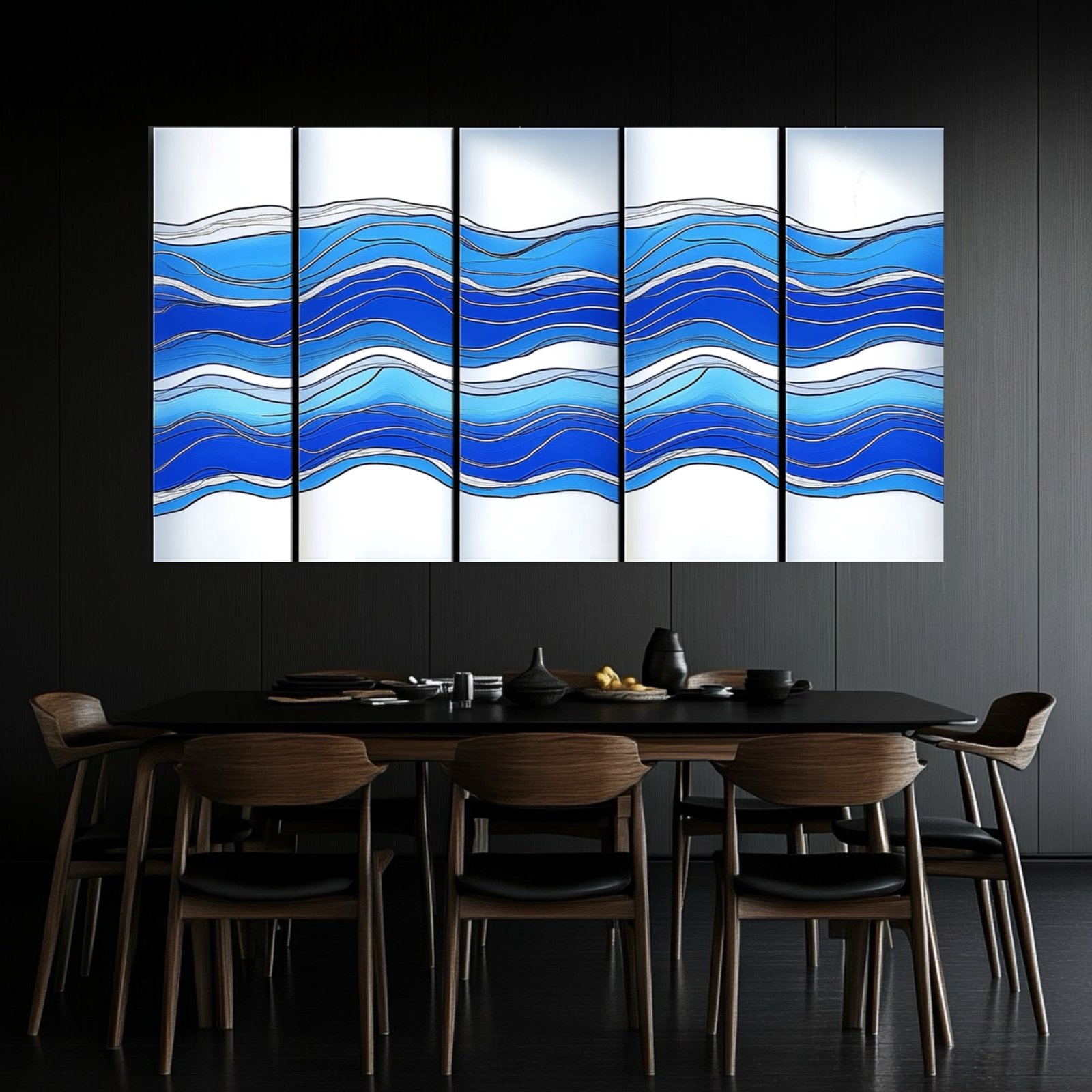 5 Piece Ocean of Blue Success 12”x 36” - Image 4