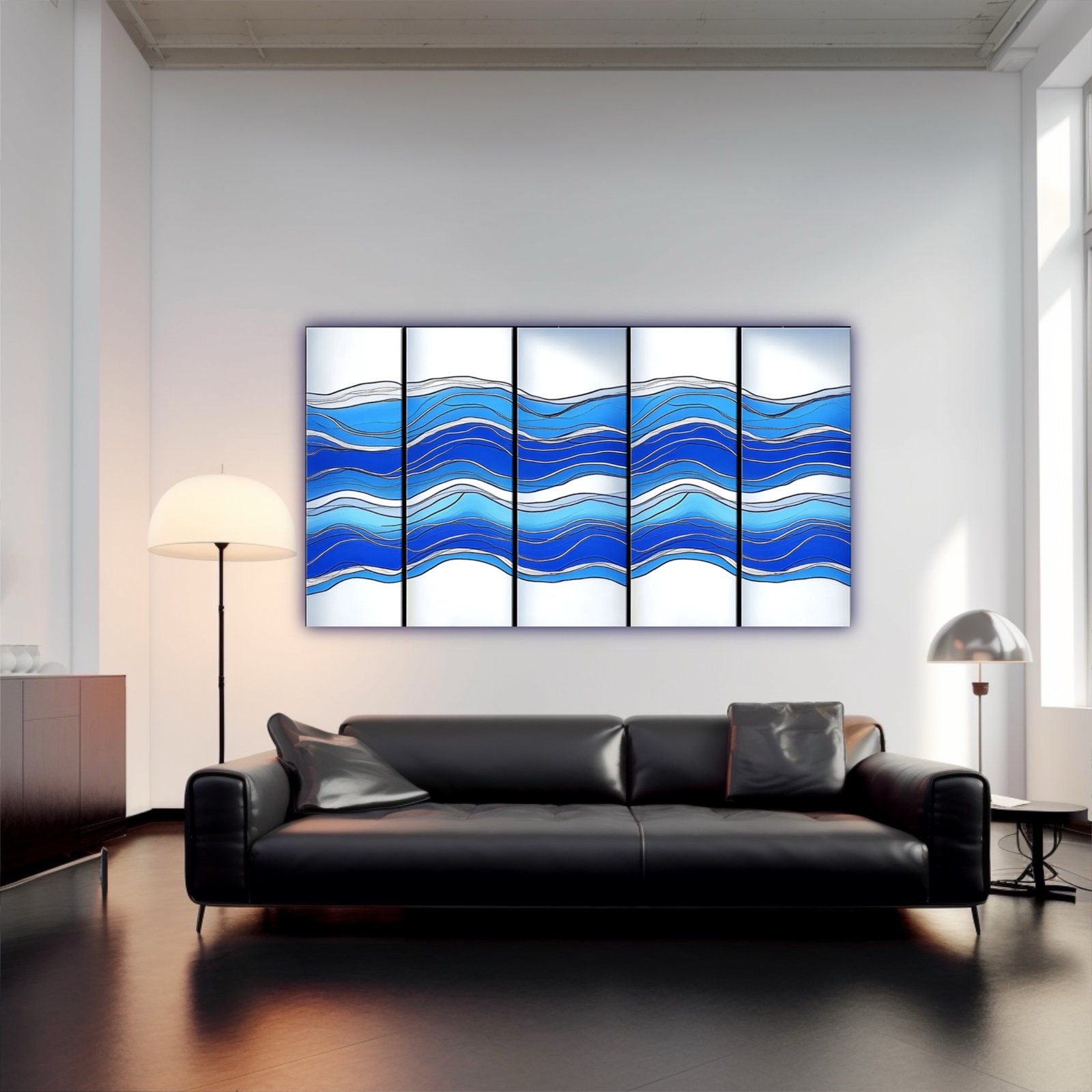 5 Piece Ocean of Blue Success 12”x 36” - Image 3
