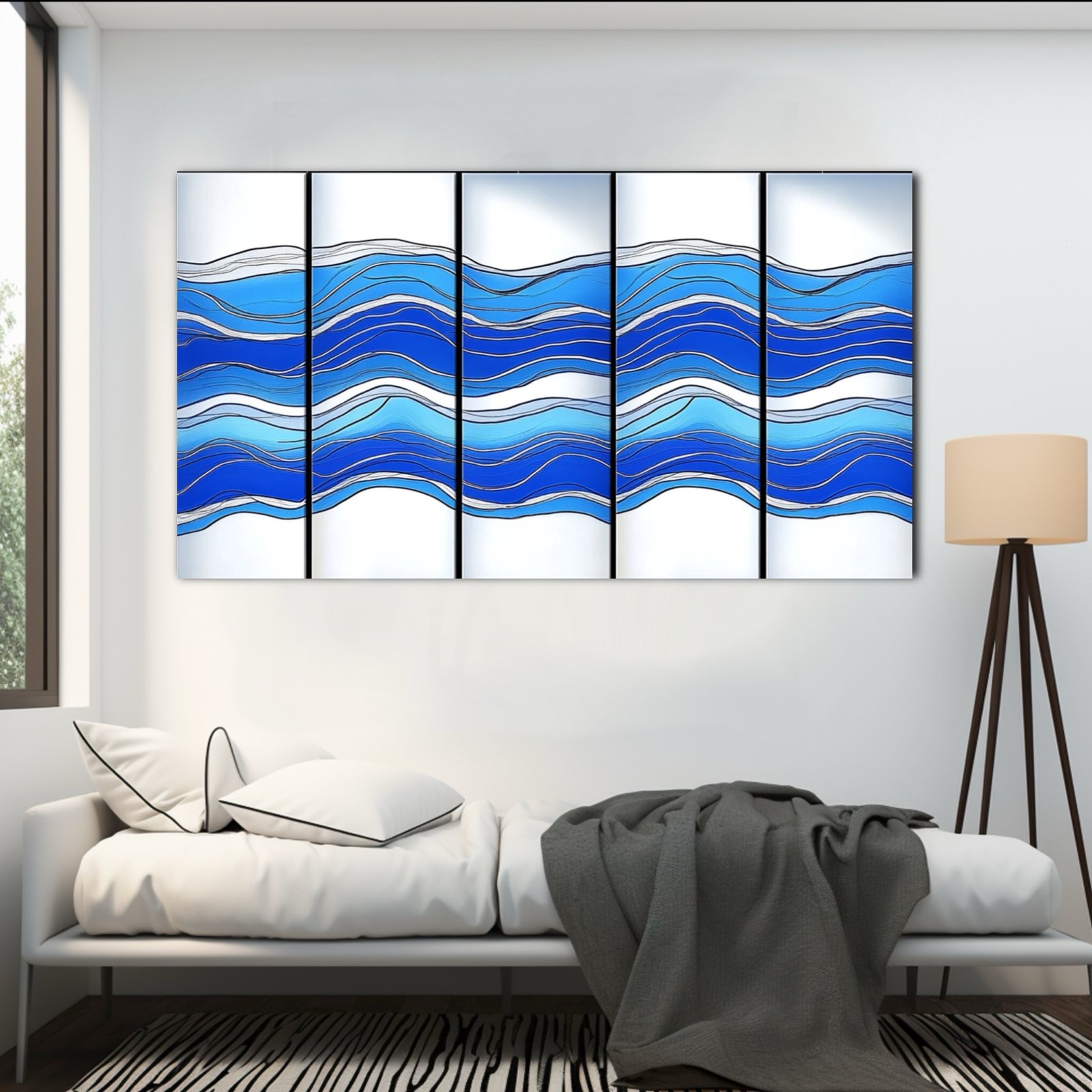 5 Piece Ocean of Blue Success 12”x 36” - Image 2