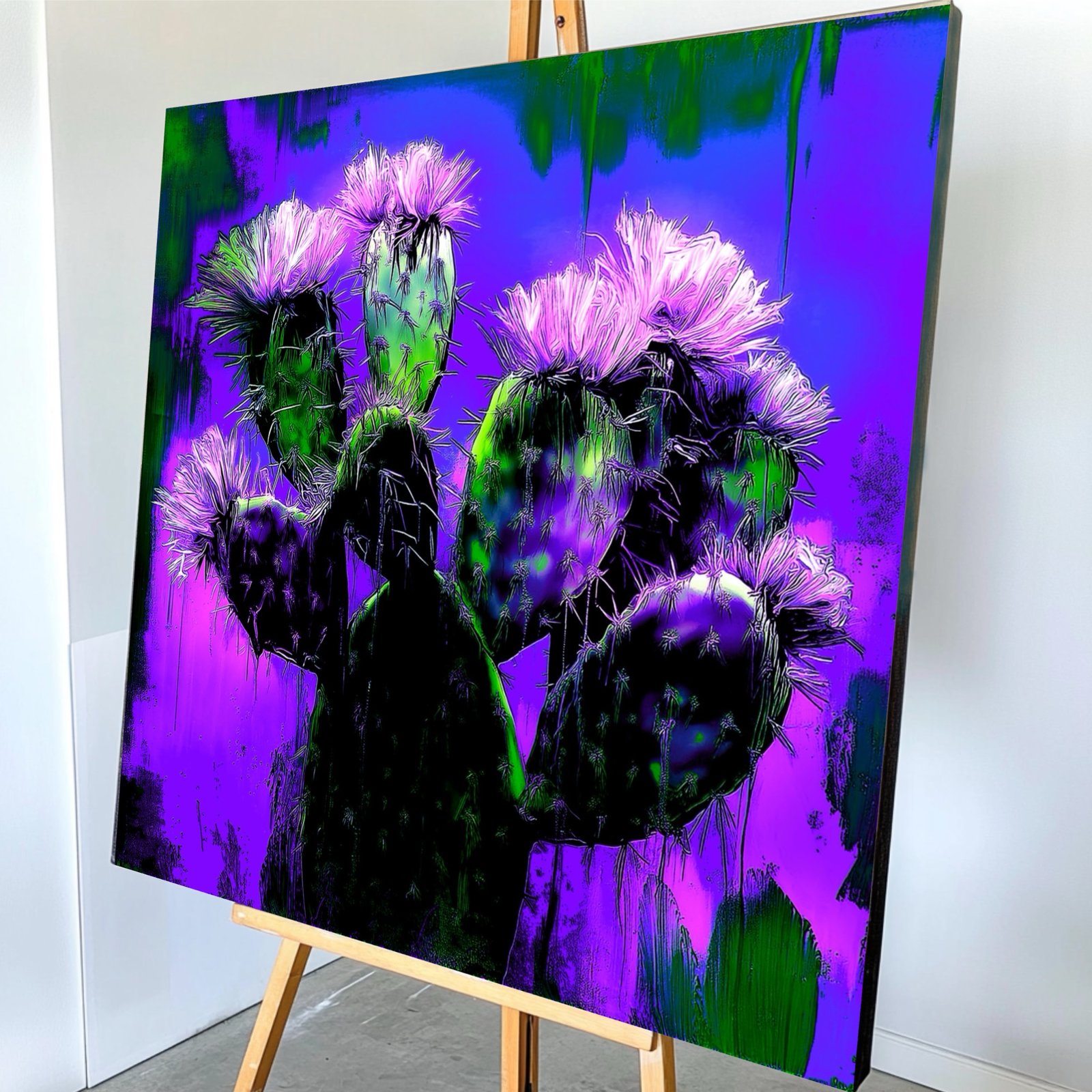 #3 Purple Prickly Pear - 36”x36” Limited Edition Canvas - Image 4