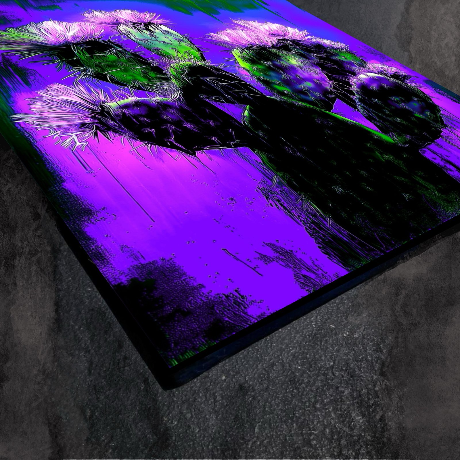 #3 Purple Prickly Pear - 36”x36” Limited Edition Canvas - Image 5