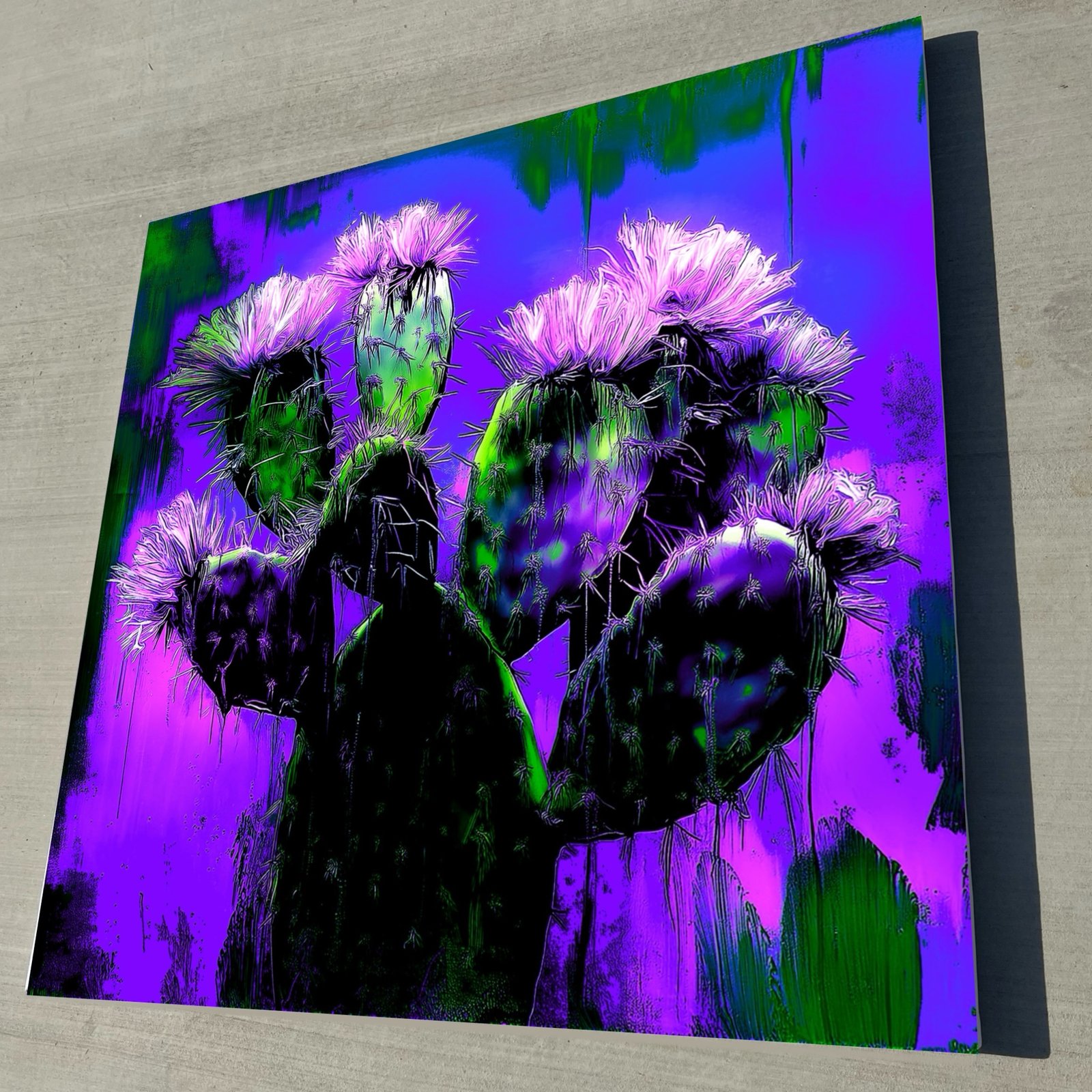 #3 Purple Prickly Pear - 36”x36” Limited Edition Canvas - Image 2