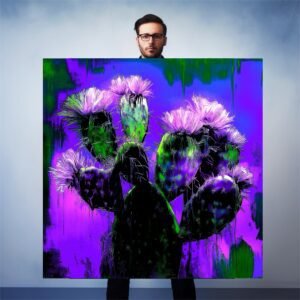 #3 Purple Prickly Pear - 36”x36” Limited Edition Canvas
