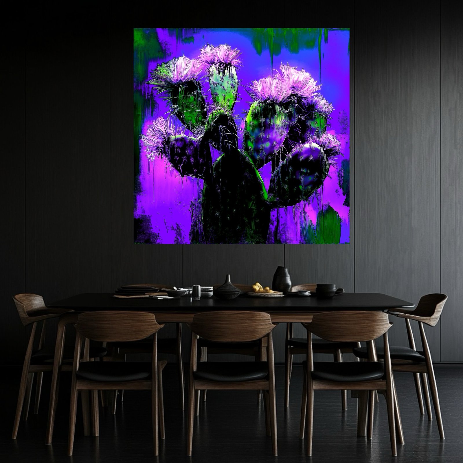 #3 Purple Prickly Pear - 36”x36” Limited Edition Canvas - Image 3