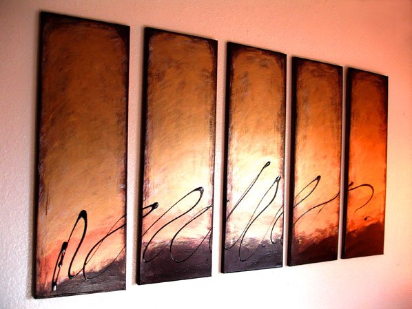 Art tree painting chocolate coffee espresso tan brown earthy 14k gold wall art decor home and furnishings original art sale online Art gallery artist bronze chocolate latte expresso coffee colorful art color multi panel canvas ready to hang ugallery