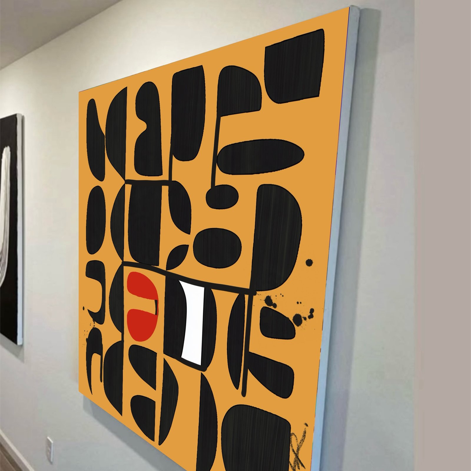 20 Mid Century Modern Kiss Modernism - 65”x65” Ships Rolled ~ Hand Painted - Image 2