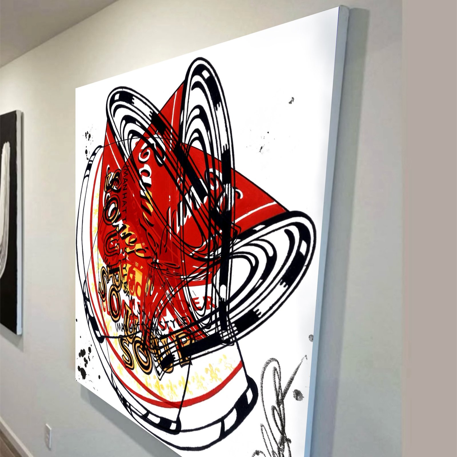 20 Forget Tomato Soup Modernism - 54”x54” Ships Rolled ~ Hand Painted - Image 2