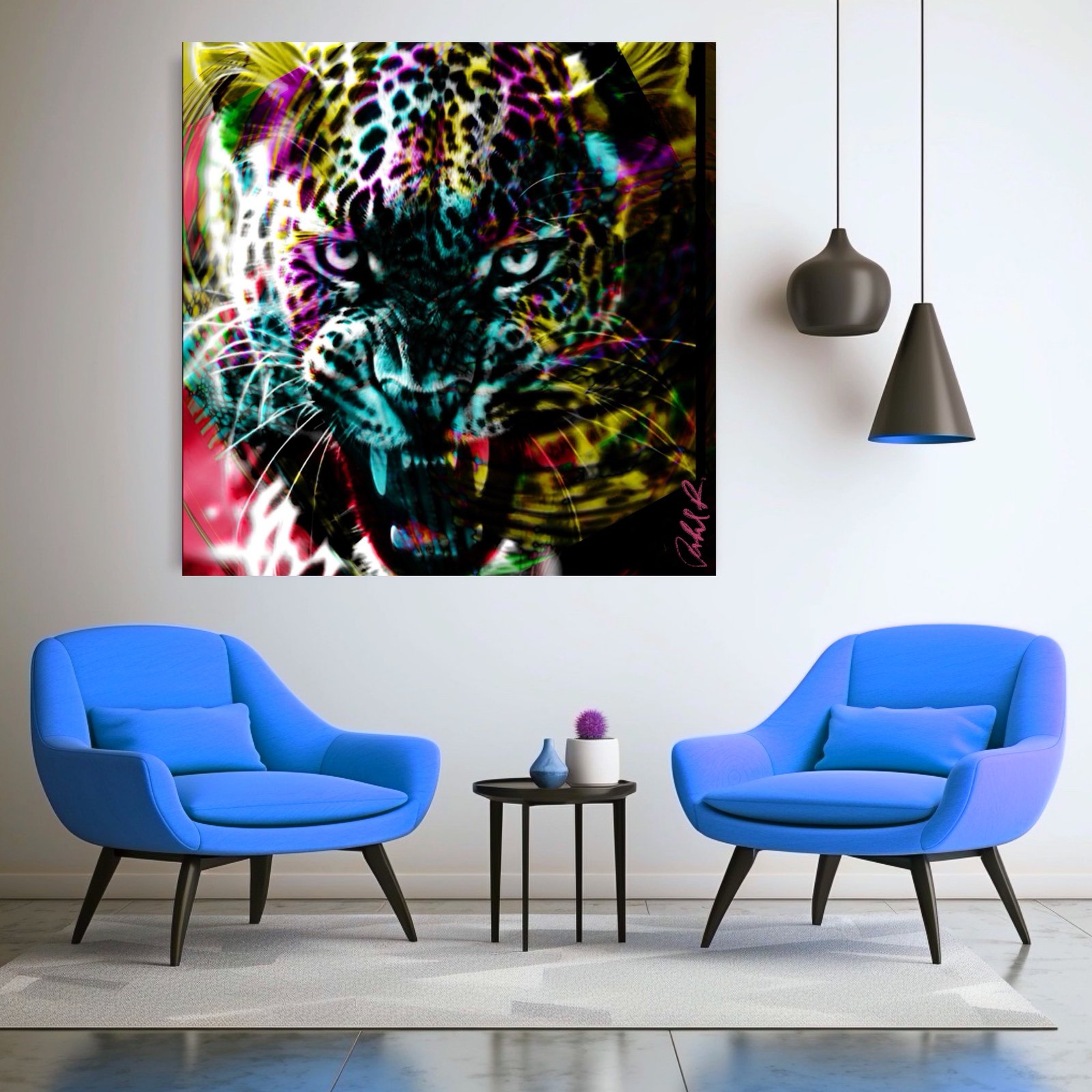 Wild-life-tiger-animal-leopard-jungle-painting-art-color-neon
