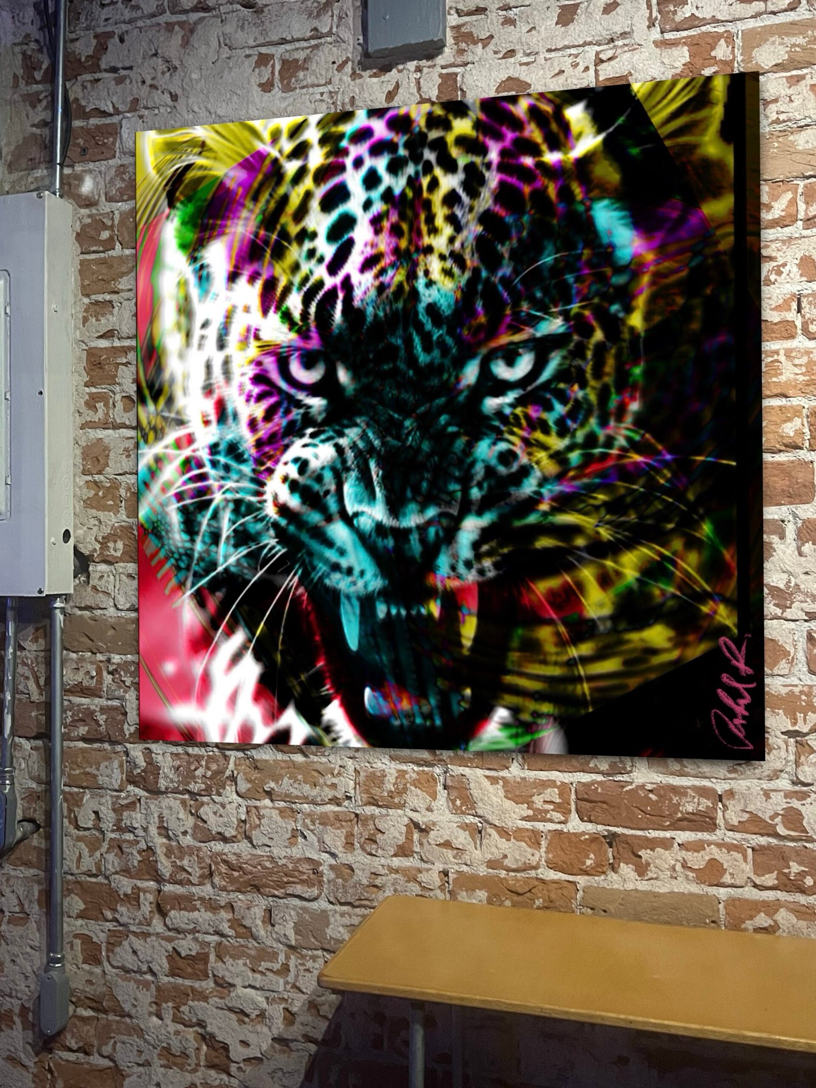 Wild-life-tiger-animal-leopard-jungle-painting-art-color-neon