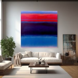 20 Mid Century Modern Oil Painting 60”x60”