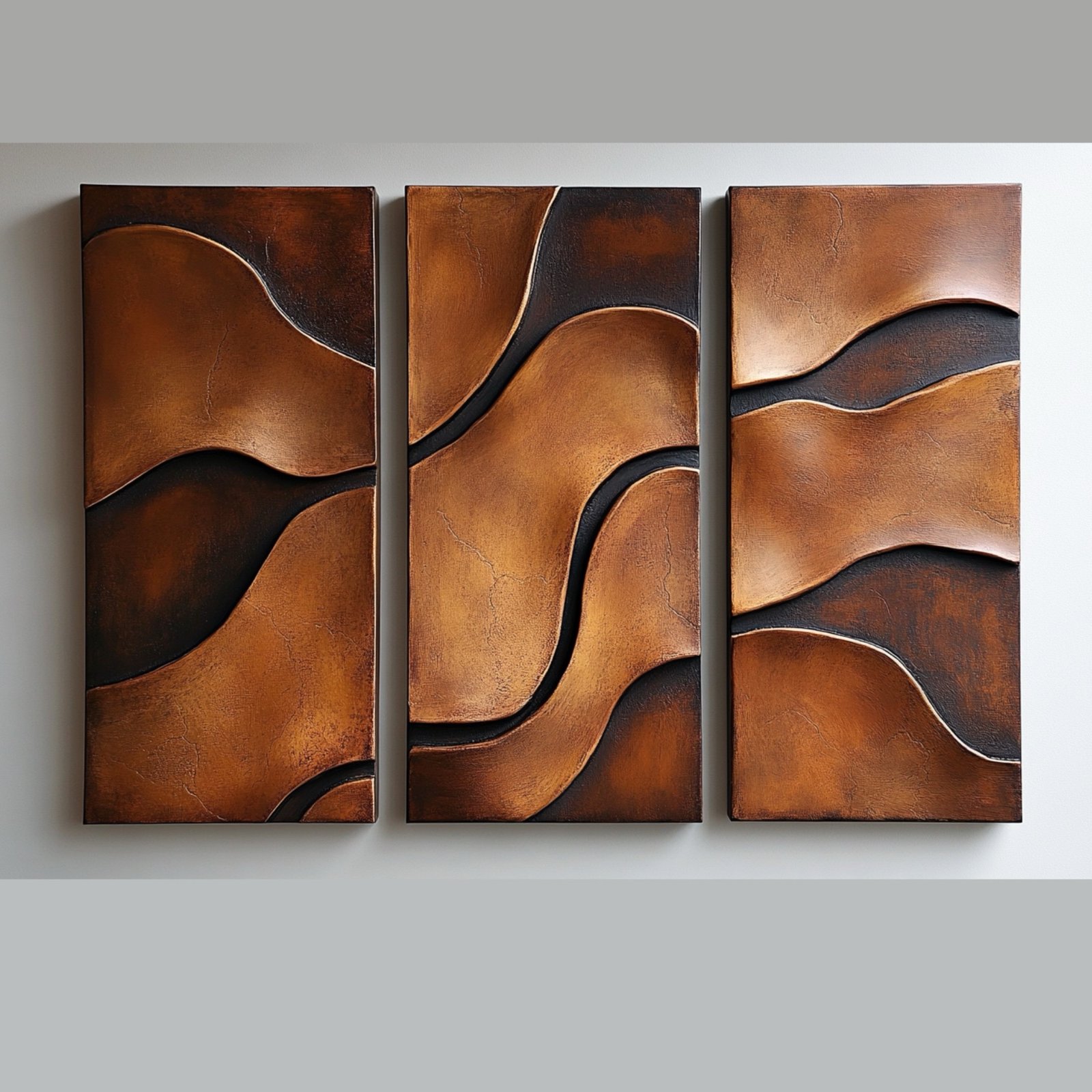 1a ~ 3 Textured Wall Sculpture (SOLD) Custom Painted by Request