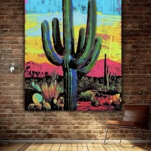20a walking desert saguaro Ships Rolled 48x36