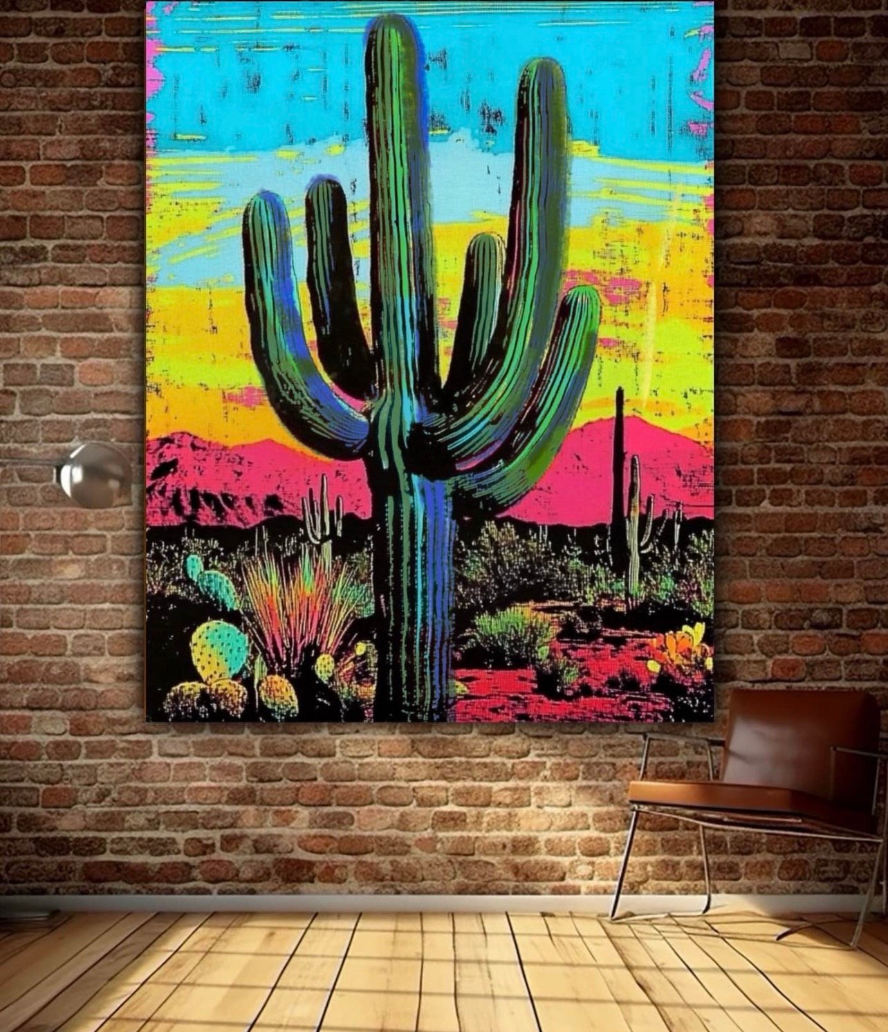 20a walking desert saguaro Ships Rolled 48x36