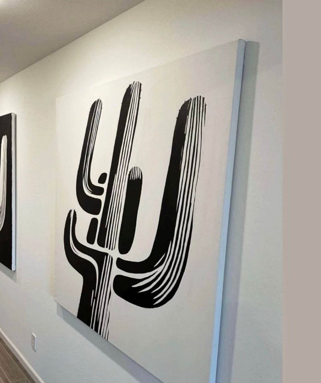 50” x 50” SOLD Saguaro Black - Phoenix Client - by Request