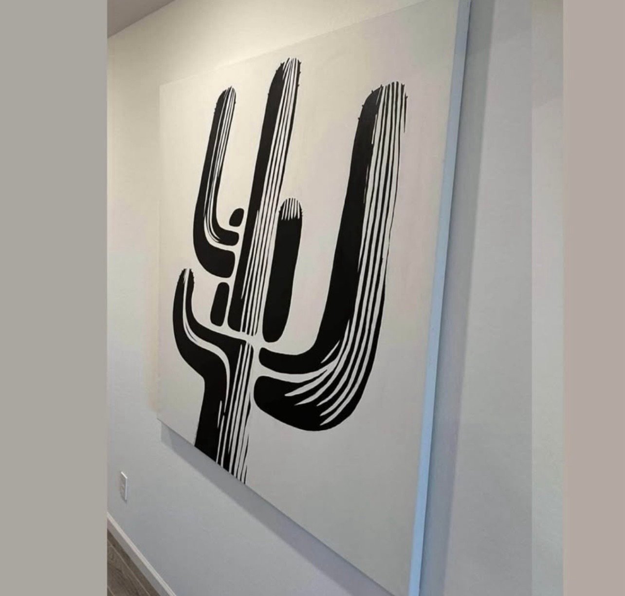 50” x 50” SOLD Saguaro Black - Phoenix Client - by Request - Image 3