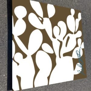 Chocolate Cactus 36”x36” Canvas Hand Painted