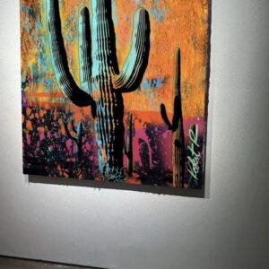 20 Orange Texture 40”x30” Ships Ready to Hang
