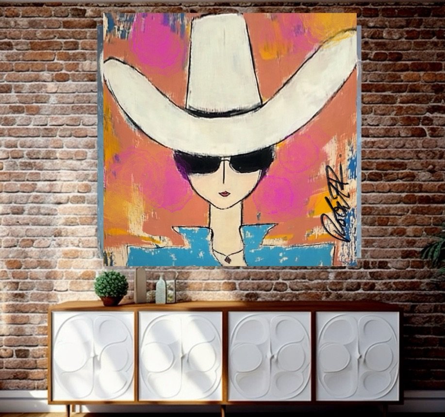 🤠(New) Giddy up, Cowgirl! ~ 36”x36 Ready to Hang ✅ - Image 2